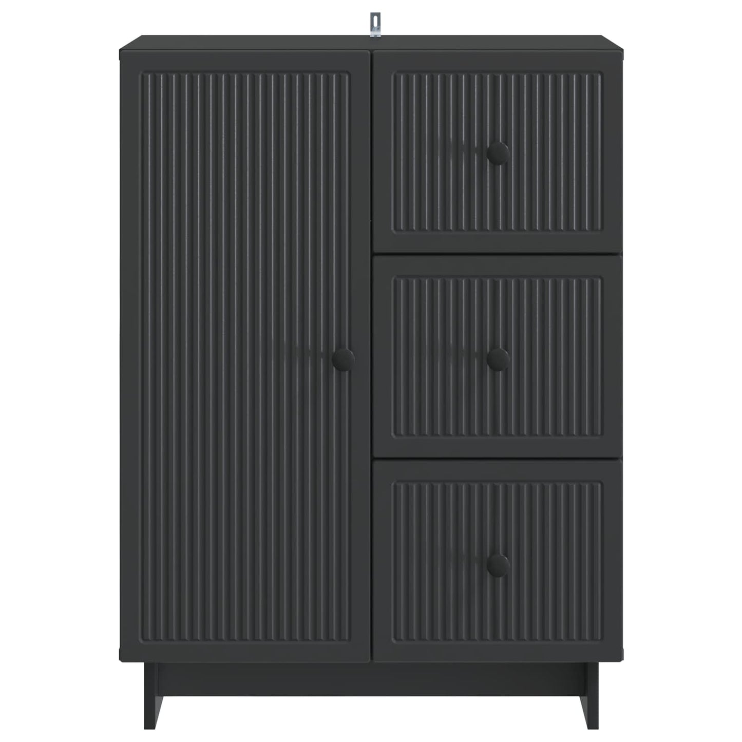 Sideboard med låda Svart 66 x 34,5 x 90 cm Konstruerat trä