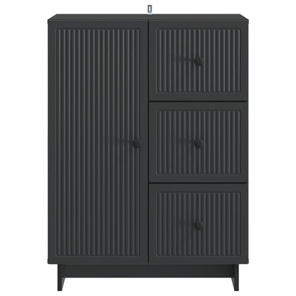 Sideboard med låda Svart 66 x 34,5 x 90 cm Konstruerat trä