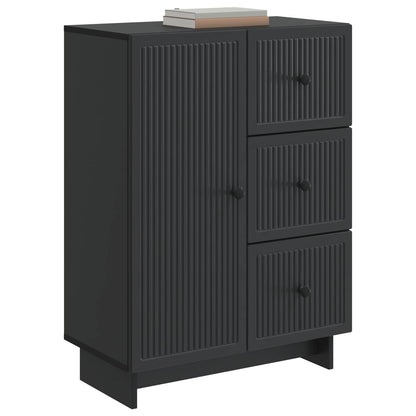 Sideboard med låda Svart 66 x 34,5 x 90 cm Konstruerat trä