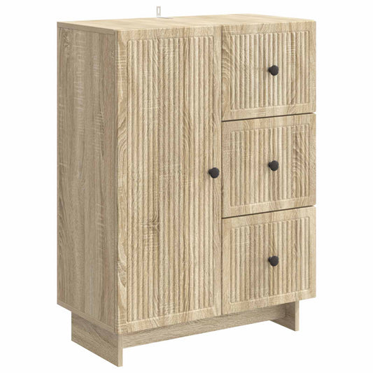 Sideboard med låda Sonoma-ek 66 x 34,5 x 90 cm Konstruerat trä