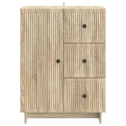 Sideboard med låda Sonoma-ek 66 x 34,5 x 90 cm Konstruerat trä