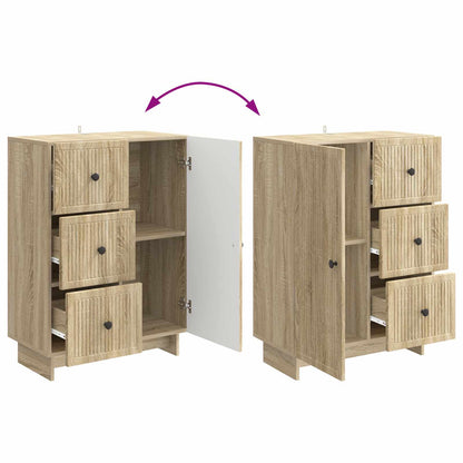 Sideboard med låda Sonoma-ek 66 x 34,5 x 90 cm Konstruerat trä