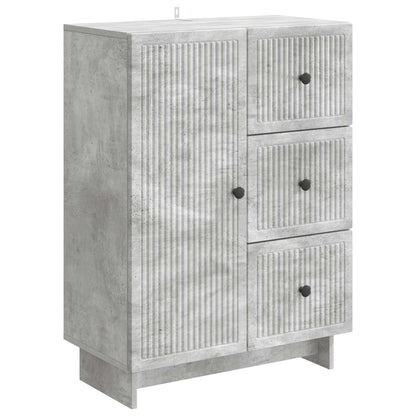 Sideboard med låda Betonggrå 66 x 34,5 x 90 cm Konstruerat trä