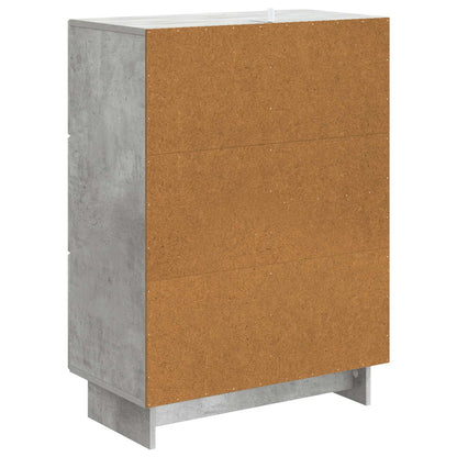 Sideboard med låda Betonggrå 66 x 34,5 x 90 cm Konstruerat trä
