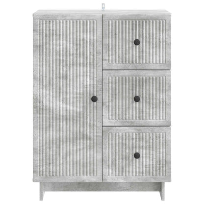 Sideboard med låda Betonggrå 66 x 34,5 x 90 cm Konstruerat trä