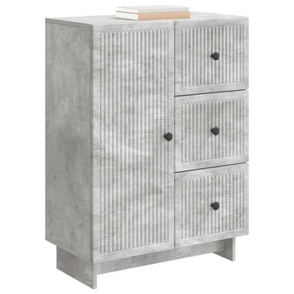 Sideboard med låda Betonggrå 66 x 34,5 x 90 cm Konstruerat trä