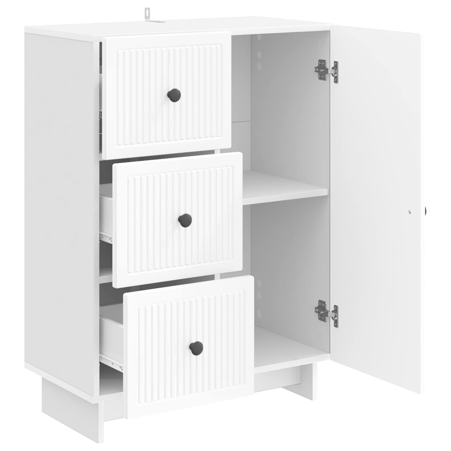 Sideboard Vit högglans 66 x 34,5 x 90 cm Konstruerat trä