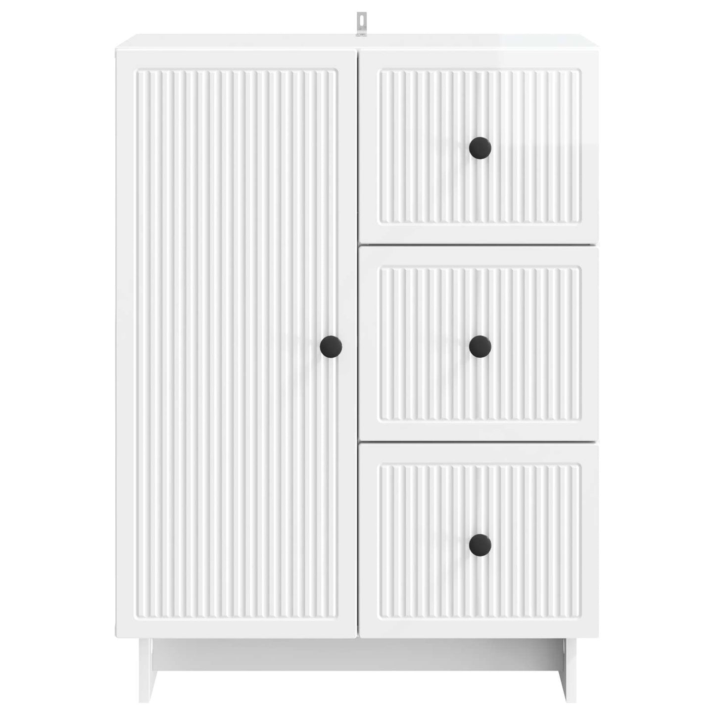 Sideboard Vit högglans 66 x 34,5 x 90 cm Konstruerat trä