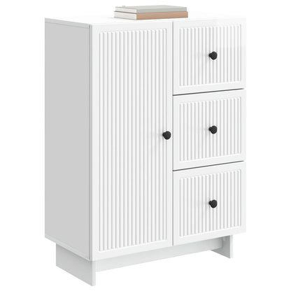 Sideboard Vit högglans 66 x 34,5 x 90 cm Konstruerat trä