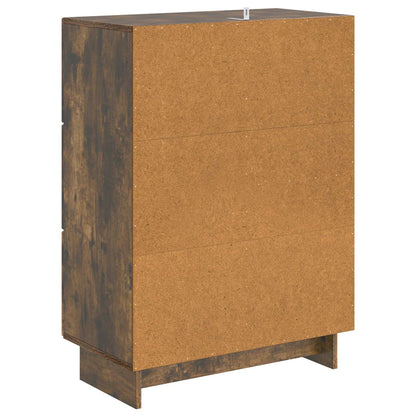 Sideboard med låda Rökt ek 66 x 34,5 x 90 cm Konstruerat trä