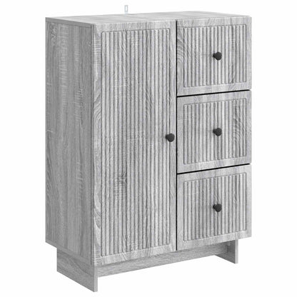 Sideboard Grå sonoma-ek 66 x 34,5 x 90 cm Konstruerat trä
