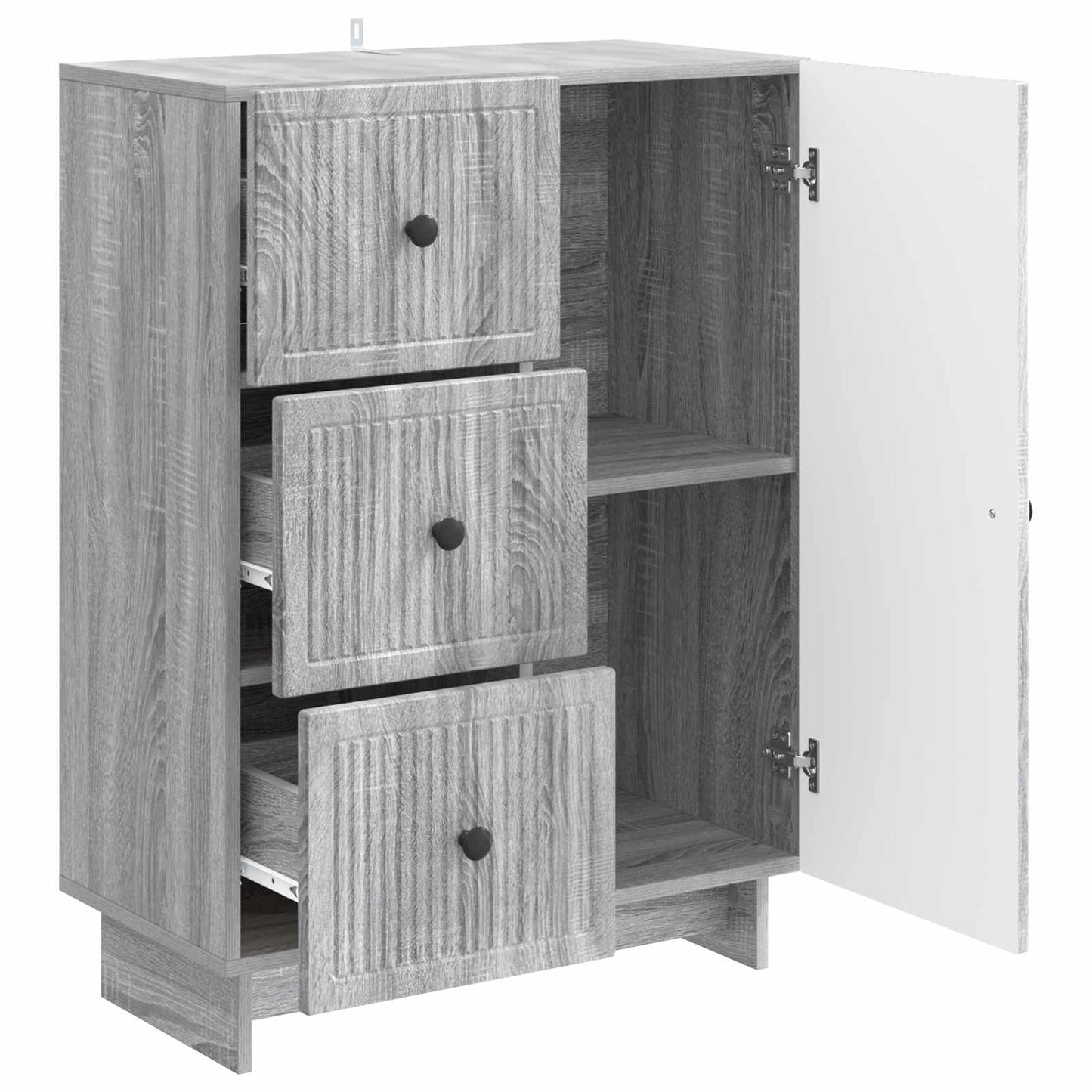 Sideboard Grå sonoma-ek 66 x 34,5 x 90 cm Konstruerat trä