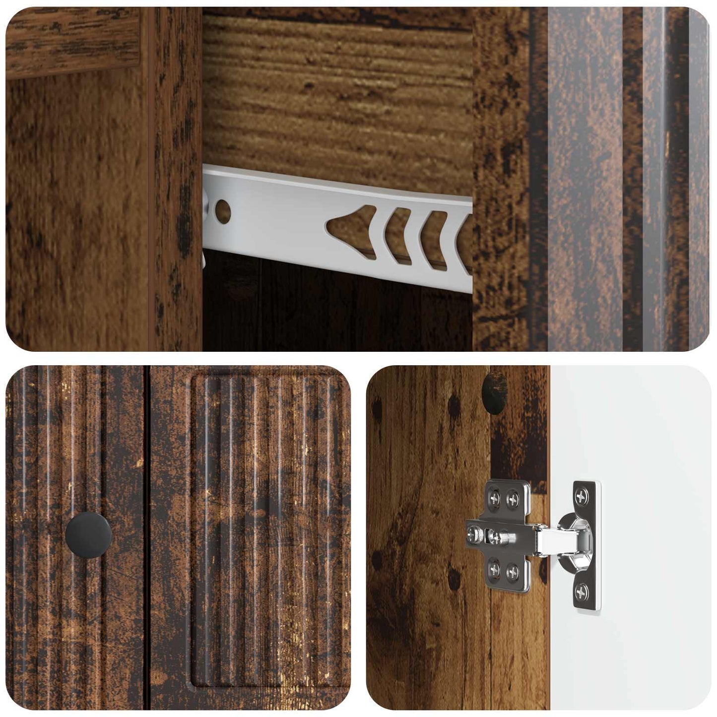 Sideboard Gammalt trä 66 x 34,5 x 90 cm Konstruerat trä