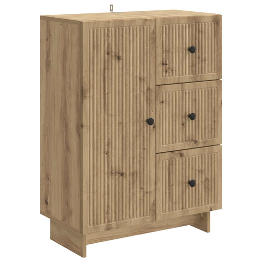Sideboard med låda Artisan-ek 66 x 34,5 x 90 cm Konstruerat trä