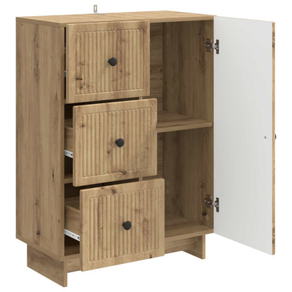 Sideboard med låda Artisan-ek 66 x 34,5 x 90 cm Konstruerat trä