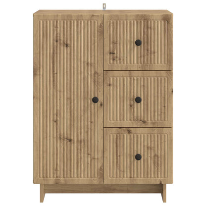 Sideboard med låda Artisan-ek 66 x 34,5 x 90 cm Konstruerat trä