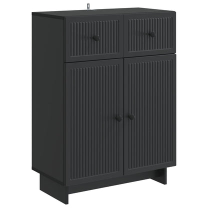 Sideboard med låda Svart 66 x 34,5 x 90 cm Konstruerat trä
