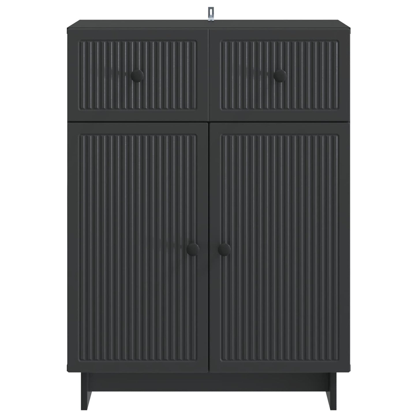 Sideboard med låda Svart 66 x 34,5 x 90 cm Konstruerat trä