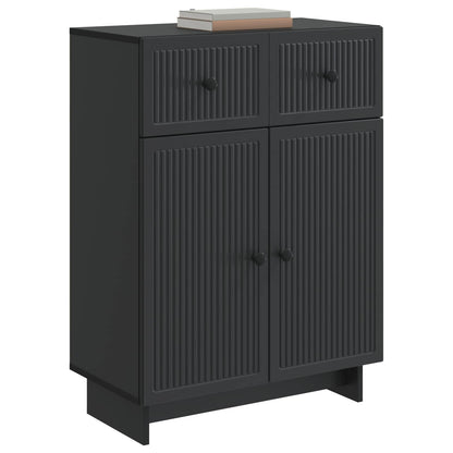 Sideboard med låda Svart 66 x 34,5 x 90 cm Konstruerat trä