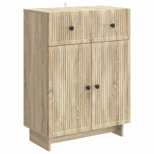 Sideboard med låda Sonoma-ek 66 x 34,5 x 90 cm Konstruerat trä