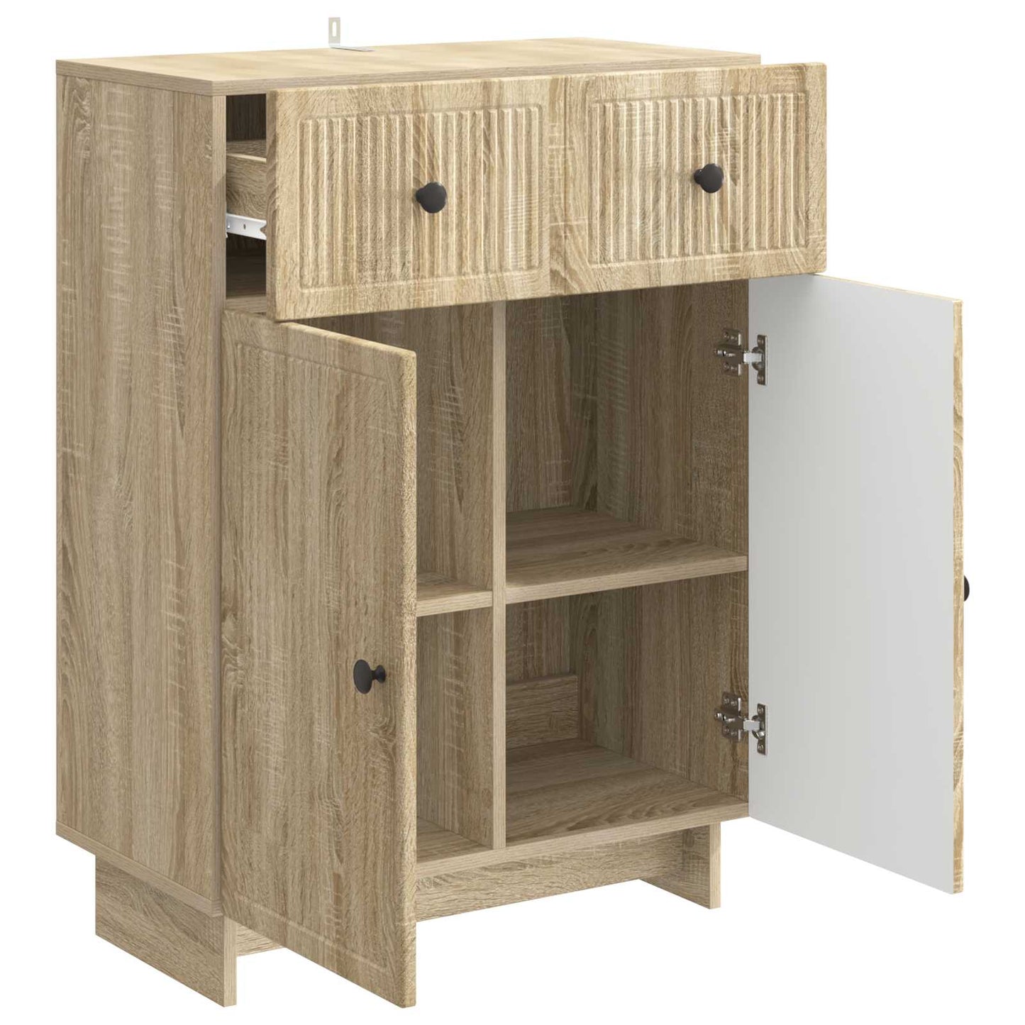 Sideboard med låda Sonoma-ek 66 x 34,5 x 90 cm Konstruerat trä