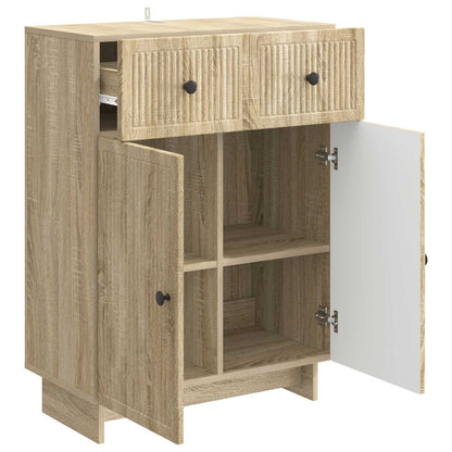Sideboard med låda Sonoma-ek 66 x 34,5 x 90 cm Konstruerat trä