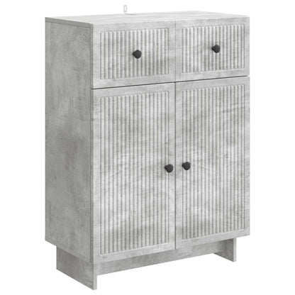 Sideboard med låda Betonggrå 66 x 34,5 x 90 cm Konstruerat trä
