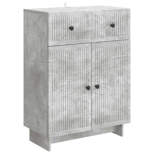 Sideboard med låda Betonggrå 66 x 34,5 x 90 cm Konstruerat trä