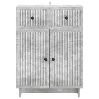 Sideboard med låda Betonggrå 66 x 34,5 x 90 cm Konstruerat trä