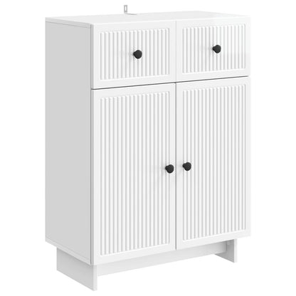 Sideboard Vit högglans 66 x 34,5 x 90 cm Konstruerat trä
