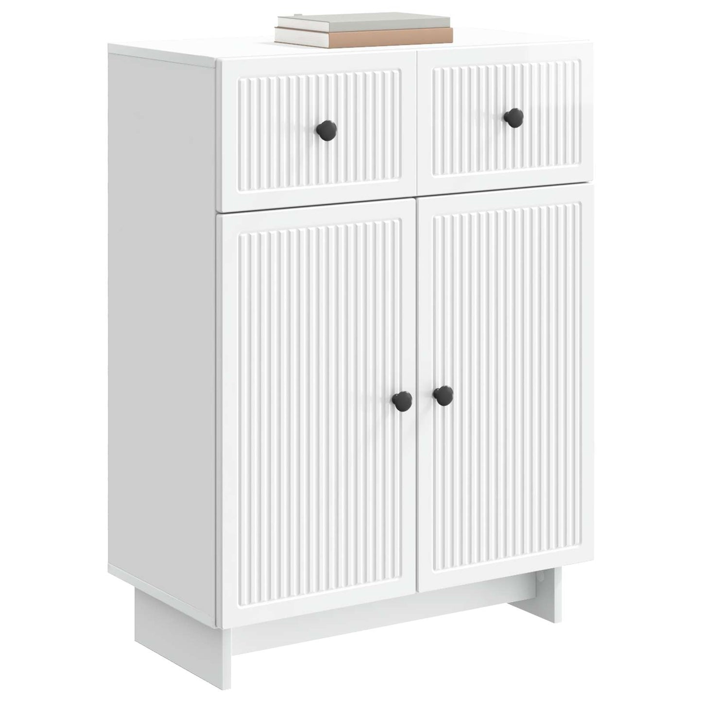 Sideboard Vit högglans 66 x 34,5 x 90 cm Konstruerat trä