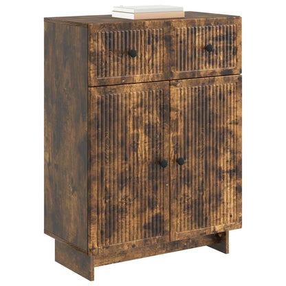 Sideboard med låda Rökt ek 66 x 34,5 x 90 cm Konstruerat trä