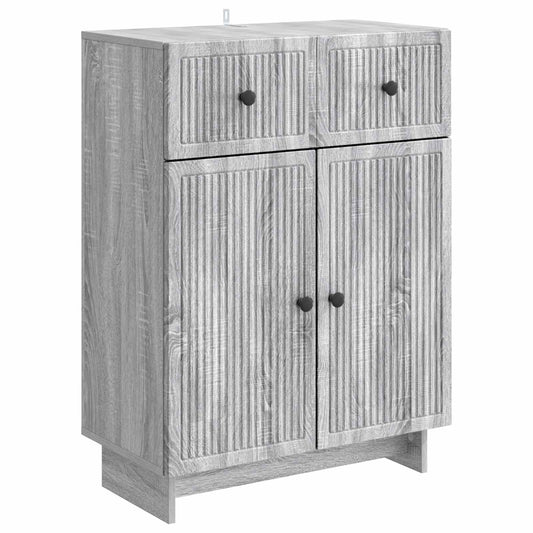 Sideboard Grå sonoma-ek 66 x 34,5 x 90 cm Konstruerat trä