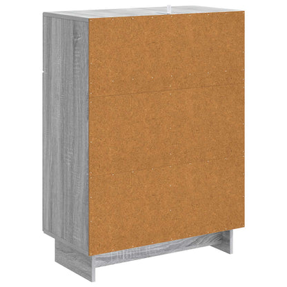 Sideboard Grå sonoma-ek 66 x 34,5 x 90 cm Konstruerat trä