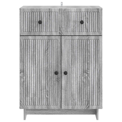 Sideboard Grå sonoma-ek 66 x 34,5 x 90 cm Konstruerat trä