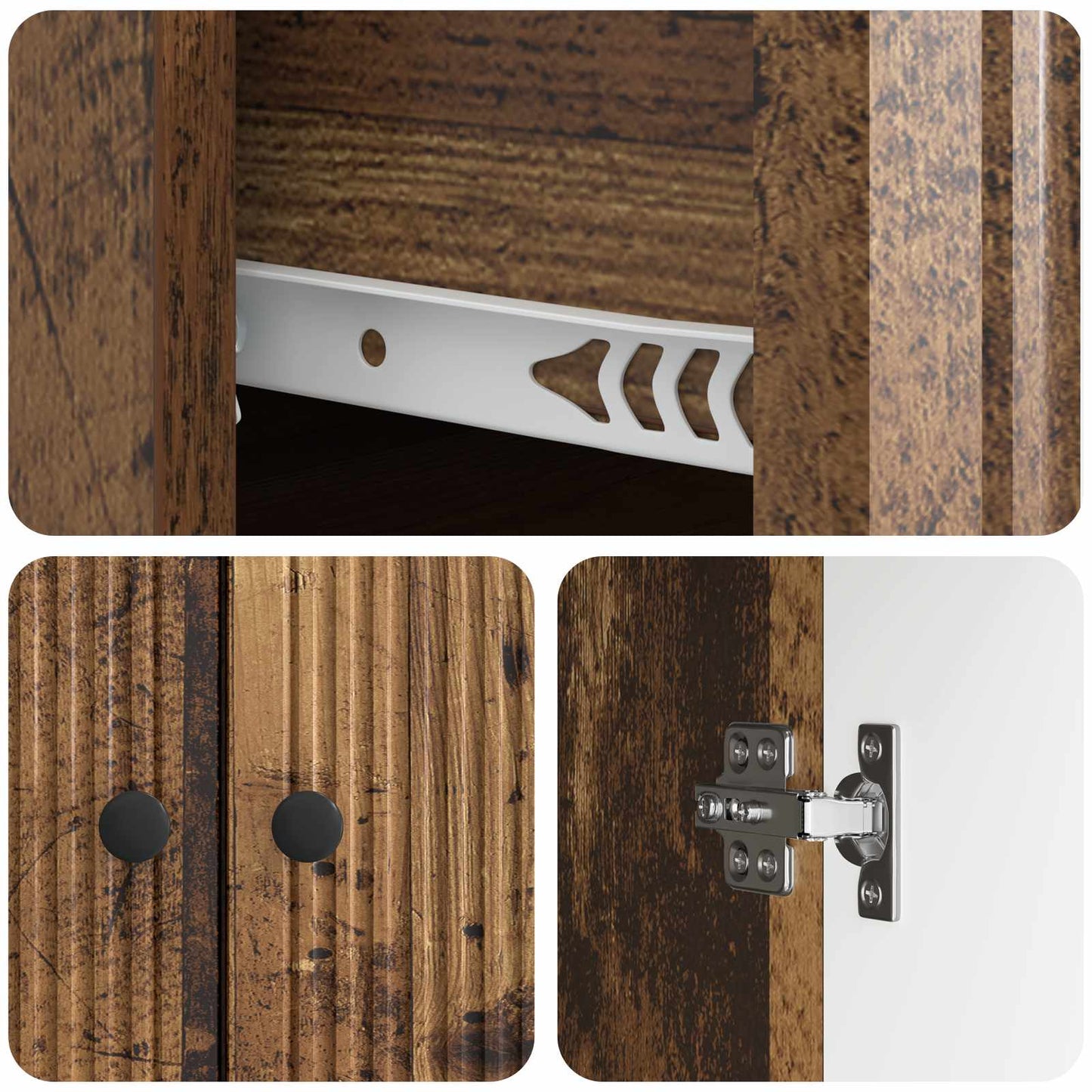 Sideboard Gammalt trä 66 x 34,5 x 90 cm Konstruerat trä
