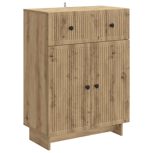 Sideboard med låda Artisan-ek 66 x 34,5 x 90 cm Konstruerat trä