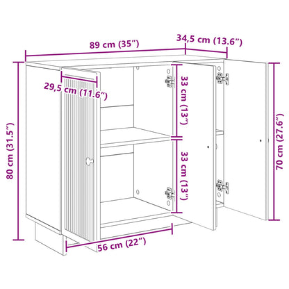 Sideboard Sonoma-ek 89 x 34,5 x 80 cm Konstruerat trä