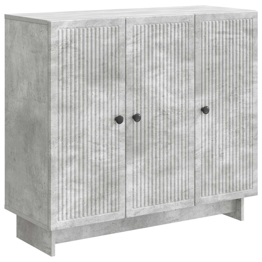 Sideboard Betonggrå 89 x 34,5 x 80 cm Konstruerat trä