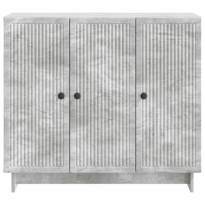 Sideboard Betonggrå 89 x 34,5 x 80 cm Konstruerat trä