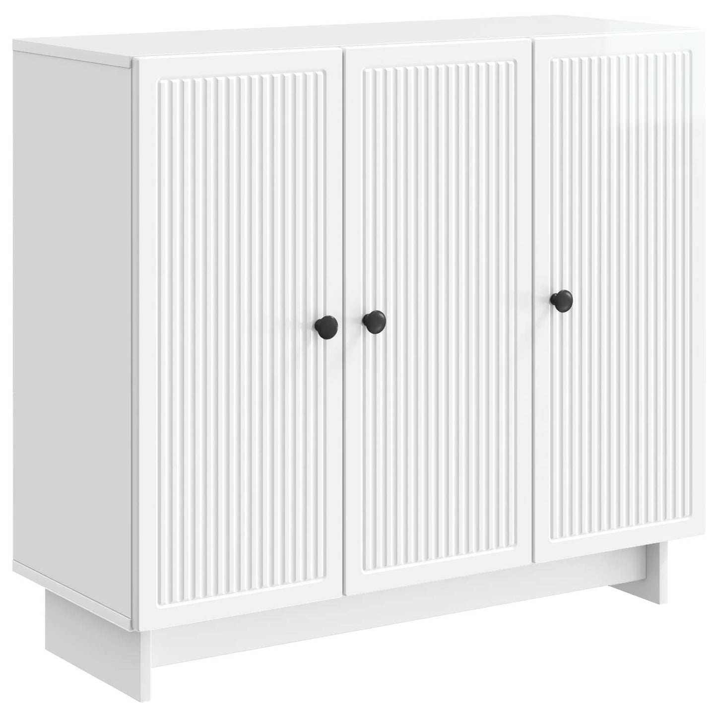Sideboard Vit högglans 89 x 34,5 x 80 cm Konstruerat trä