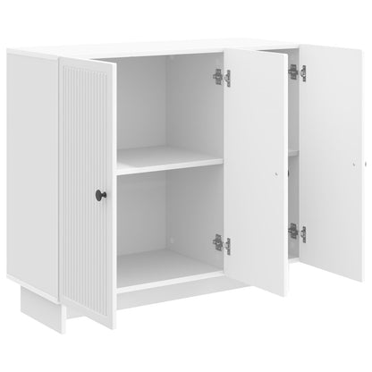 Sideboard Vit högglans 89 x 34,5 x 80 cm Konstruerat trä