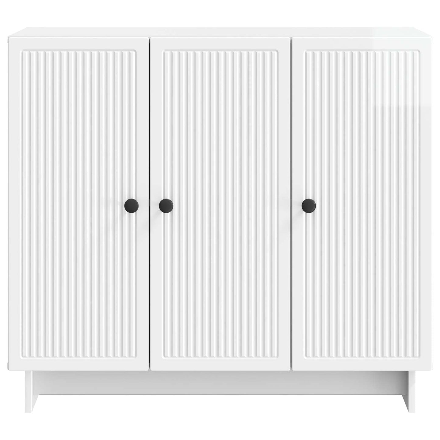 Sideboard Vit högglans 89 x 34,5 x 80 cm Konstruerat trä