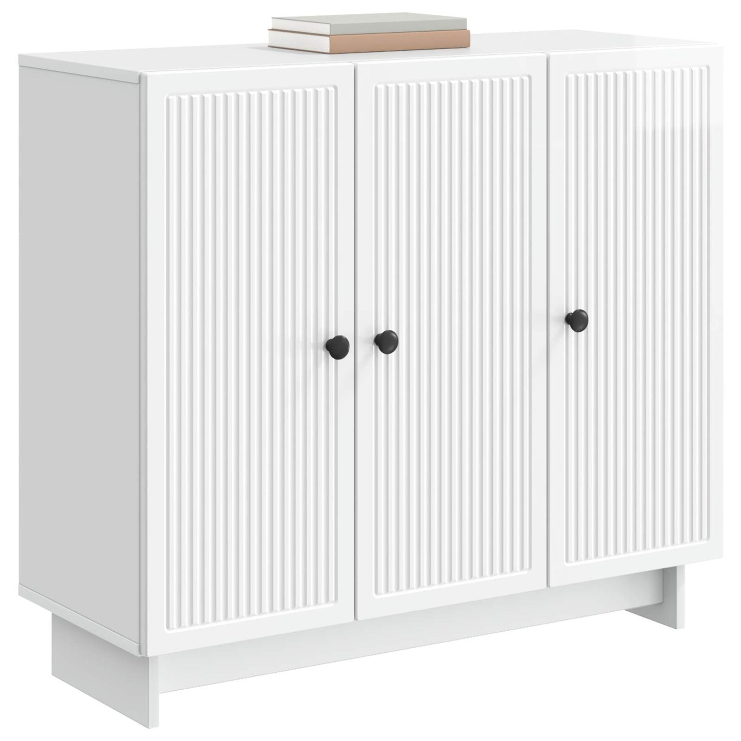 Sideboard Vit högglans 89 x 34,5 x 80 cm Konstruerat trä