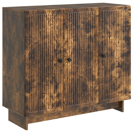 Sideboard Rökt ek 89 x 34,5 x 80 cm Konstruerat trä