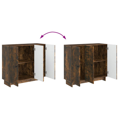 Sideboard Rökt ek 89 x 34,5 x 80 cm Konstruerat trä