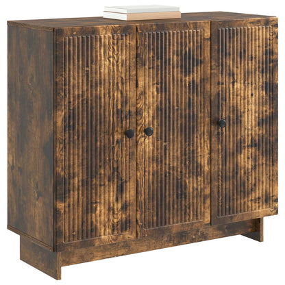 Sideboard Rökt ek 89 x 34,5 x 80 cm Konstruerat trä