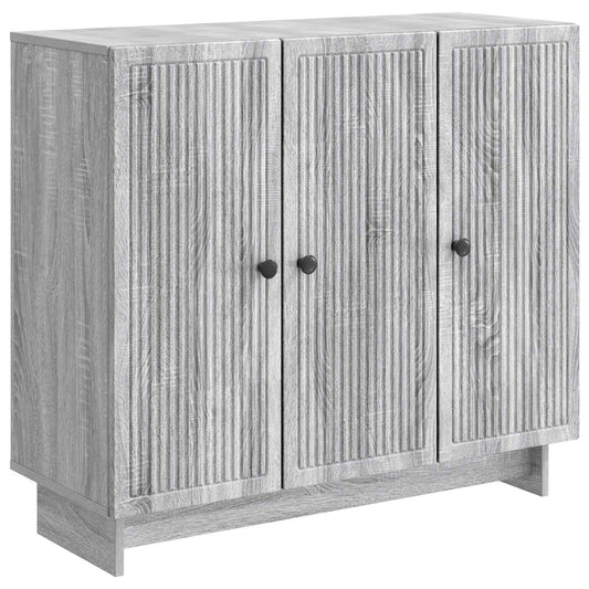Sideboard Grå sonoma-ek 89 x 34,5 x 80 cm Konstruerat trä
