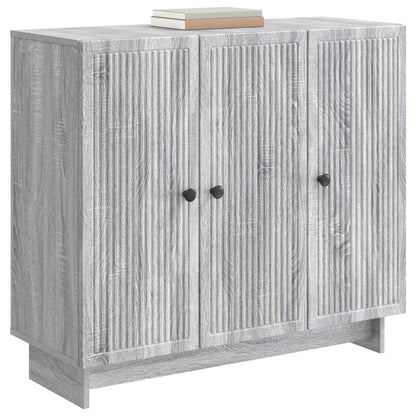 Sideboard Grå sonoma-ek 89 x 34,5 x 80 cm Konstruerat trä