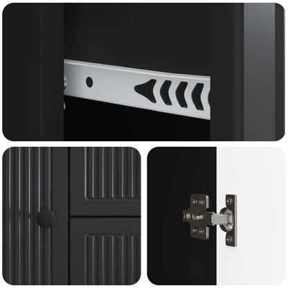 Sideboard med låda Svart 89 x 34,5 x 60 cm Konstruerat trä
